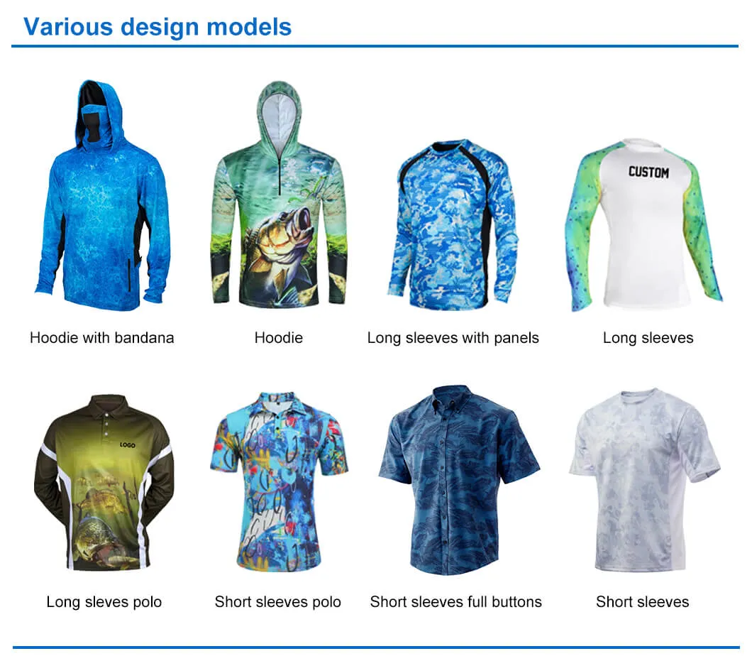 Custom Made Sublimation Mesh Breathable Long Sleeve Outdoor Shirts No Limit Design Fishing Wear