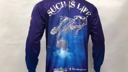 Abbigliamento da pesca traspirante ad asciugatura rapida antivento personalizzato per esterni Design stampato ad asciugatura rapida con abbigliamento da pesca di alta qualità