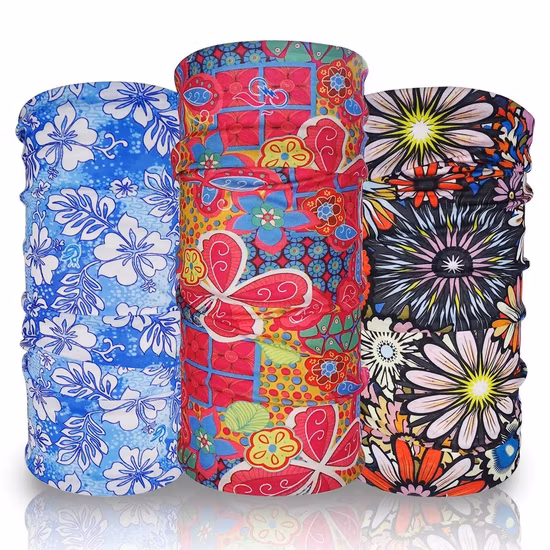 Maschera sciarpa bandana con tubo senza saldatura in microfibra di poliestere 10X20 pollici 120GSM