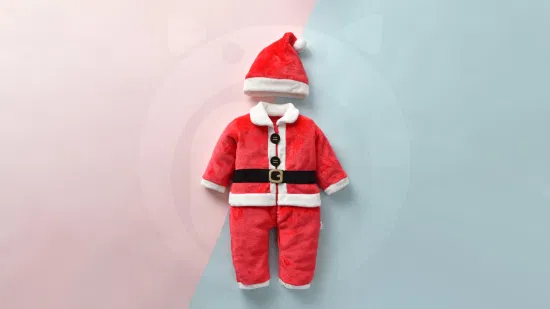 Costume da Babbo Natale per neonato, costume da Babbo Natale, tutina