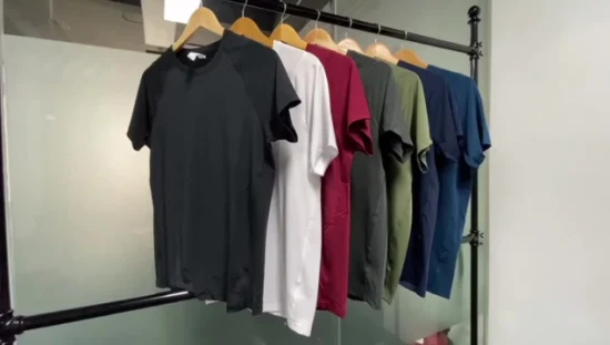 Maglietta all'ingrosso 89% poliestere 11% spandex Abbigliamento sportivo da uomo Maglietta semplice con logo personalizzato Maglietta da uomo